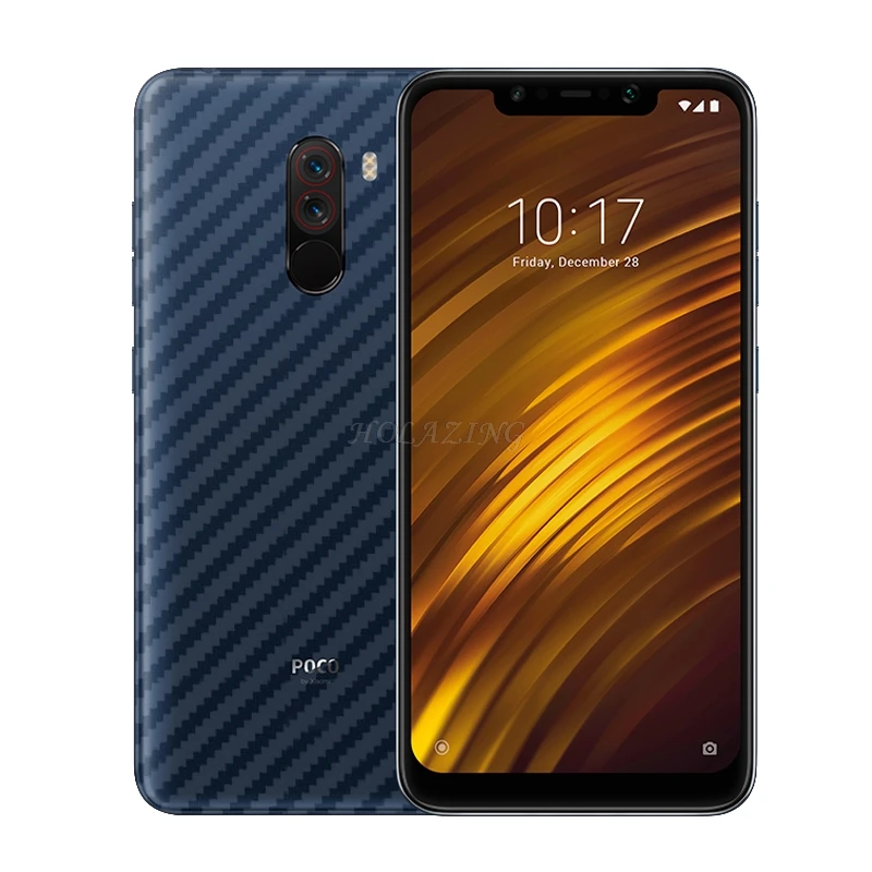3 шт./партия ультратонкая прозрачная наклейка из углеродного волокна для Xiaomi Poco F1/Pocophone F1 6," защитная пленка на заднюю панель с защитой от царапин