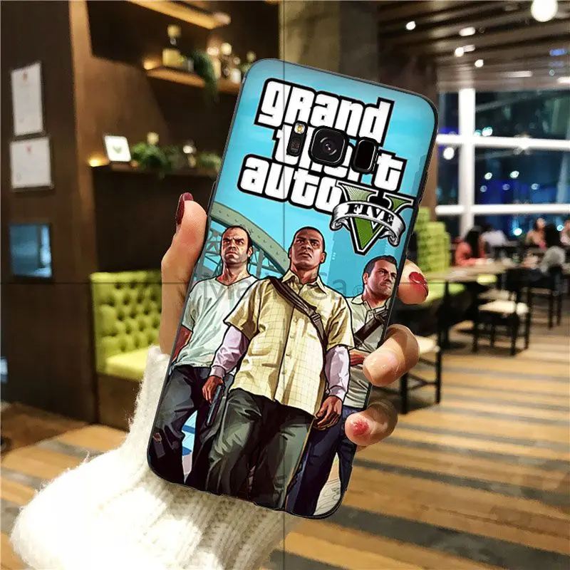 A8 MaiYaCa rockstar gta 5 Grand Theft Smart Cover черный мягкий чехол для телефона чехол для Galaxy S6 edge plus s7 edge s8 plus s9 plus - Цвет: A8