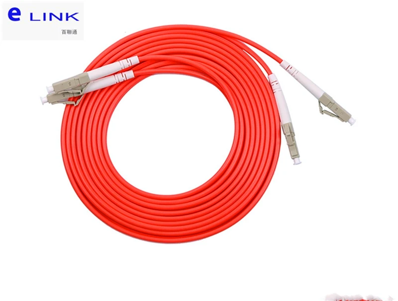 20pcs LC UPC TO LC UPC fiber optic patch cord duplex multimode 62.5/125um 2.0mm orange cable optical fibre jumper free shipping