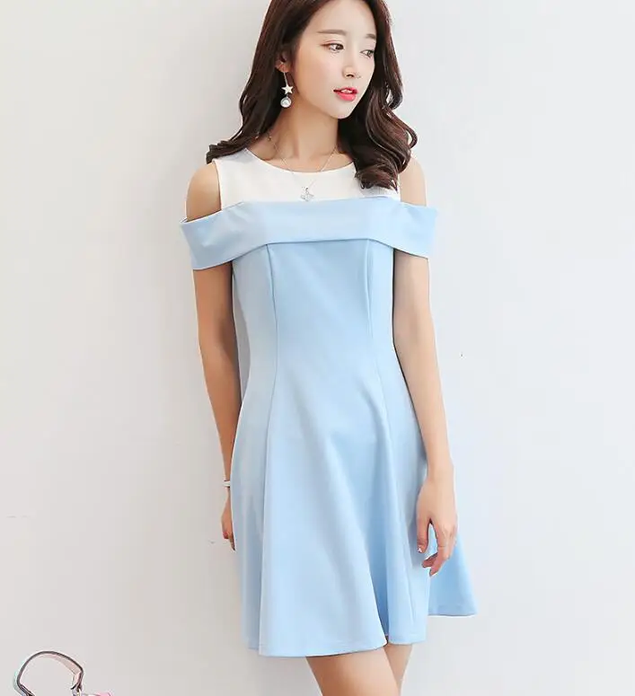 2017 корейский летнее платье женская одежда милые тонкие показать облегающее без