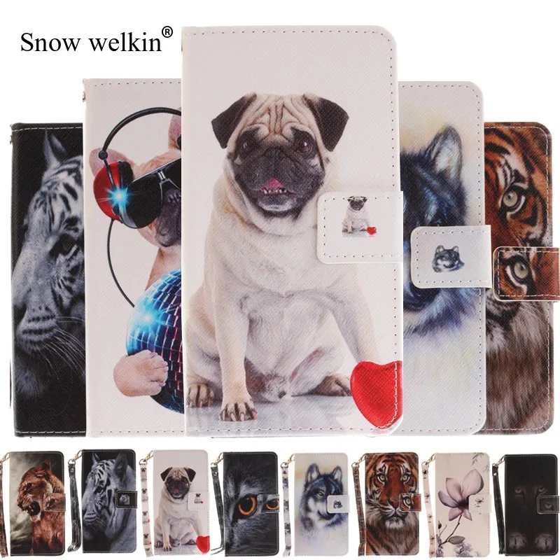 Новый Модный чехол из искусственной кожи с узором для Motorola Moto E4 Plus Eu флип кошелек