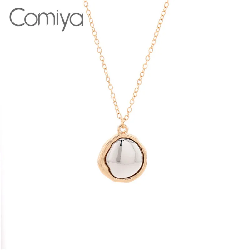 Длинное ожерелье Comiya из сплава цинка серебряное Шейное колье с подвеской в