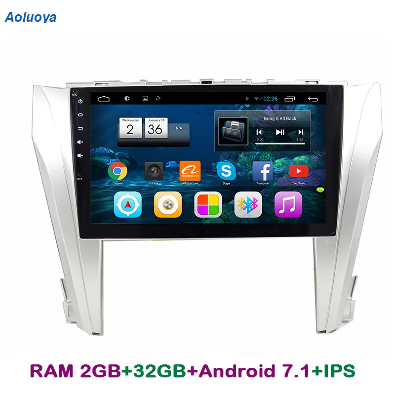 Aoluoya IPS RAM 2 ГБ + 32 Android 7 1 автомобильный DVD GPS навигация для Toyota Camry 2015 2016 аудио радио