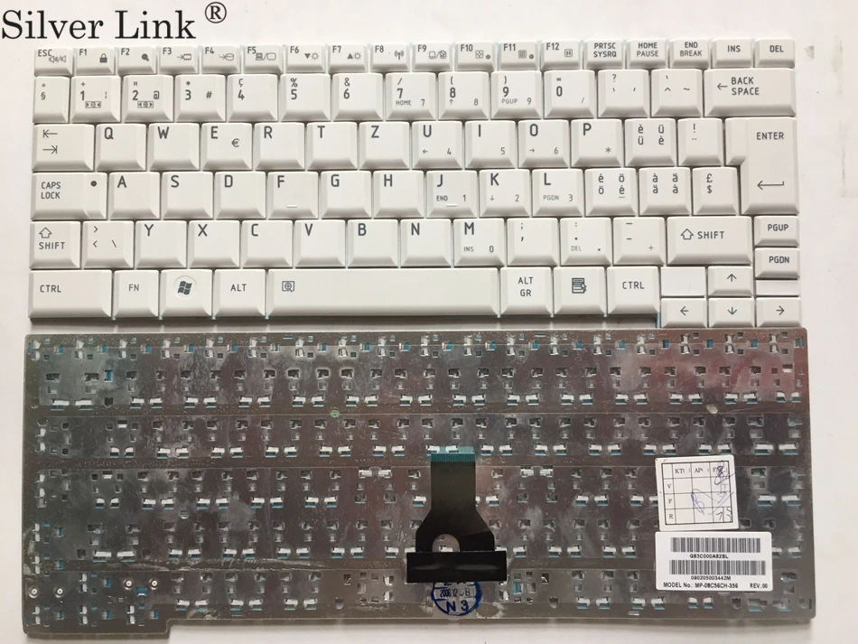 SW швейцарская клавиатура для TOSHIBA R500 R501 R502 R600 A600 A602 A605 белая ноутбука | Компьютеры
