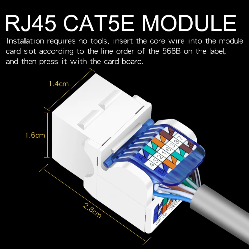 Модуль установки CNCOB Cat5e без инструментов сетевой модуль cat5e rj45 розетка с