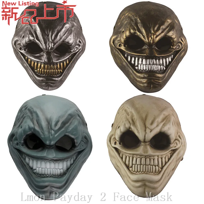 Высокое качество смолы страшный клоун Волк Маска Payday 2 цепи Хэллоуин маска