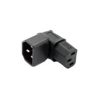 5pcs ac socket right angled iec adapter up angled iec 320 c14 to c13 adapter for lcd wall mount tv