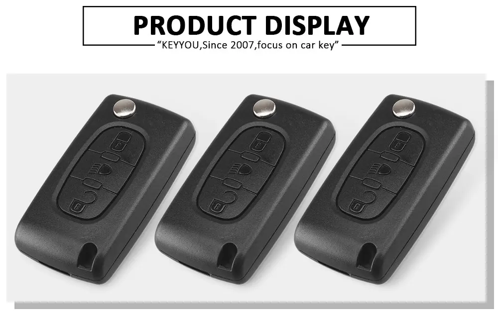 KEYYOU для Citroen C2 C3 C4 C5 C6 C8 3 кнопки флип чехол для дистанционного ключа от машины чехол оболочка Fob VA2 лезвие CE0523