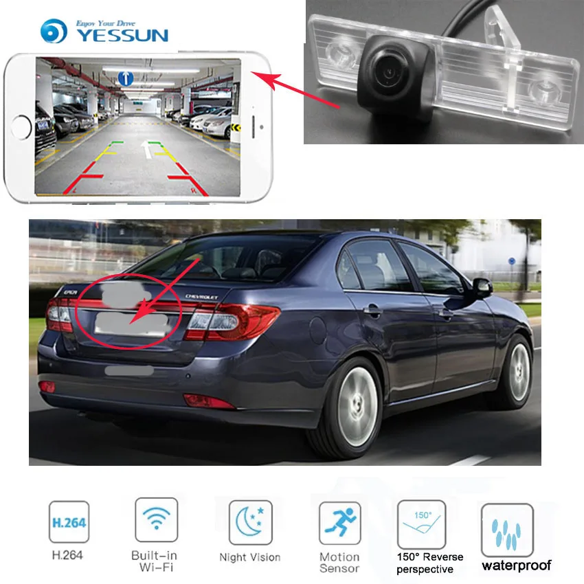 YESSUN новая Автомобильная HD парковочная беспроводная камера заднего вида для Chevrolet