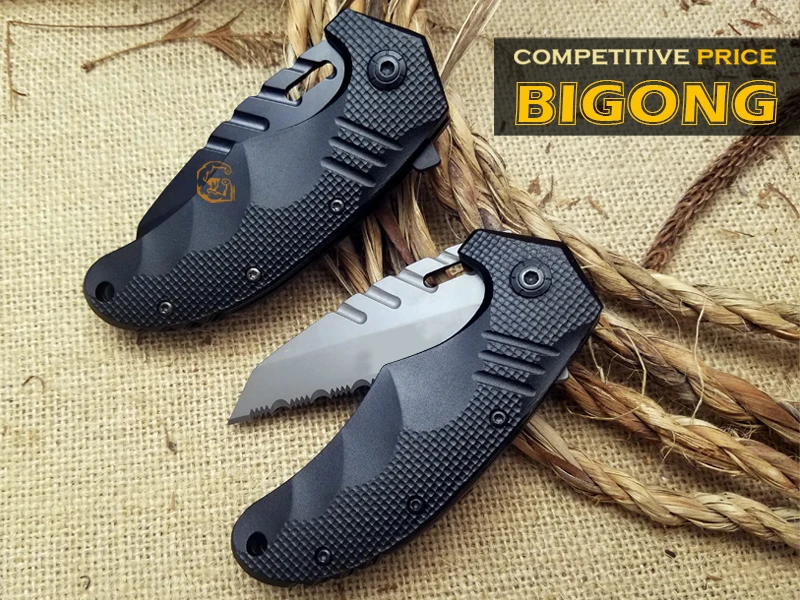 Горячая распродажа! BIGONG F75 складной нож с алюминиевой ручкой ZT верёвка для