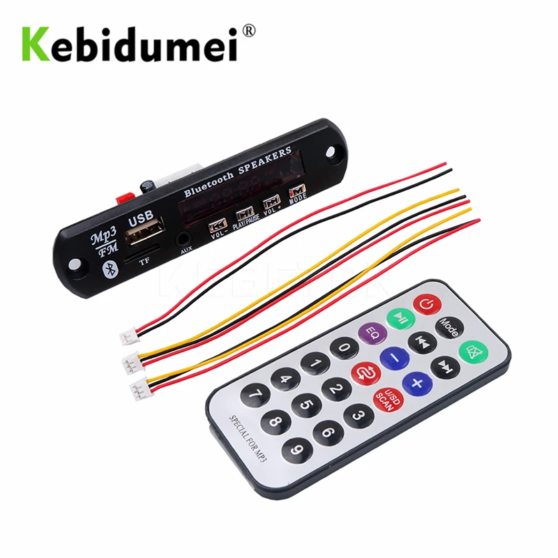 Kebidumei беспроводной Bluetooth 12 в MP3 WMA декодер плата аудио модуль USB TF радио для