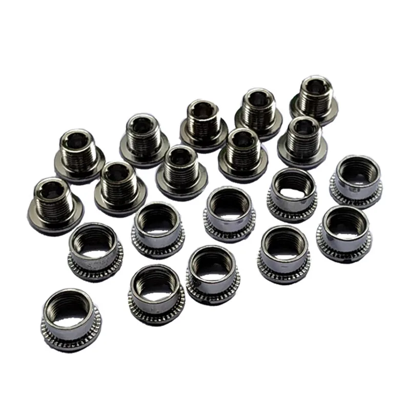10PCS/LOT Bike Crankset Bolts Crank Chainring Screws Nuts Bicycle Parts Chainwheel | Спорт и развлечения