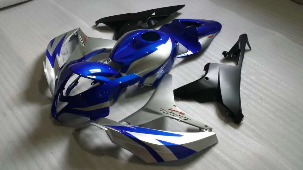Комплект обтекателей для мотоцикла CBR600RR F5 07 08 CBR 600RR 2007 2008 CBR600 серебристо голубые