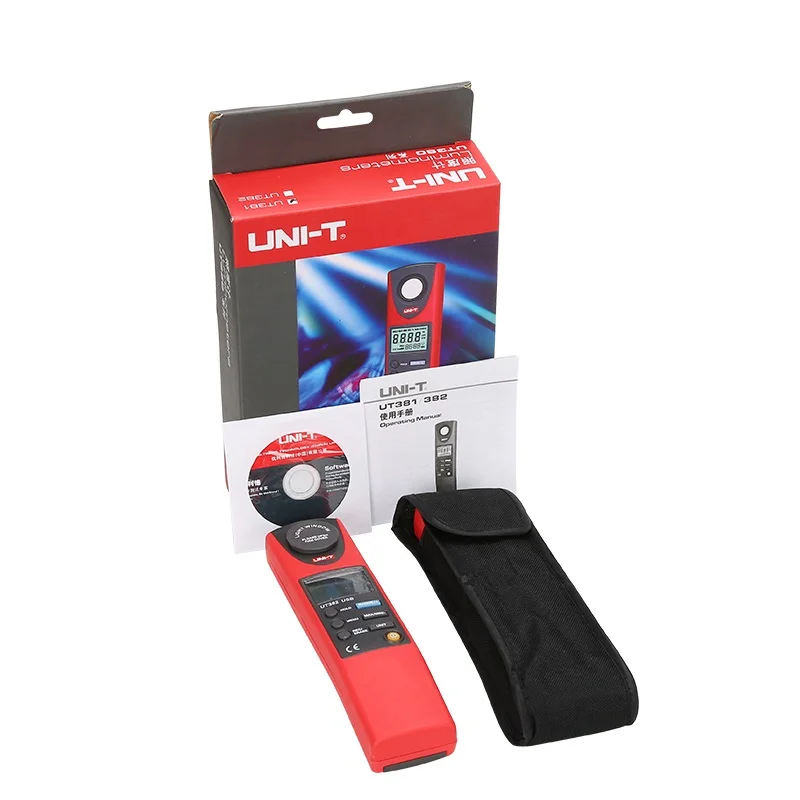 

UNI-T UT381 Digital Professional Photometer Illuminance Measurement LCD Auto Range LUX/FC Luminometer Lux Meter UNI-T UT381