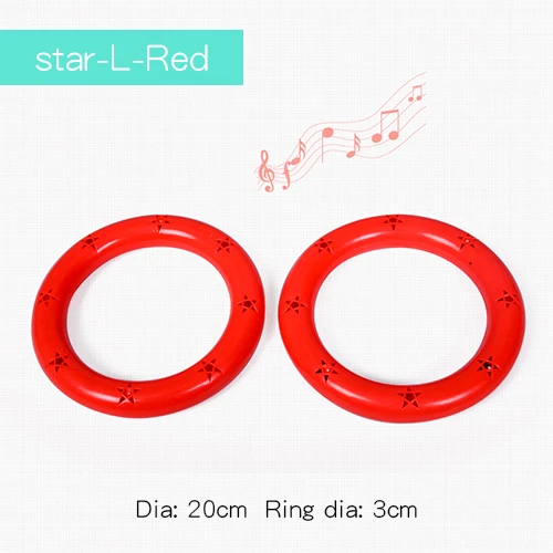 21star Red L Ruizhi Детские звуковые гимнастические кольца для детского сада Утренние упражнения на открытом воздухе спортивные игрушки школьные игры Детские игрушки RZ1056 - Цвет: 21star Red L