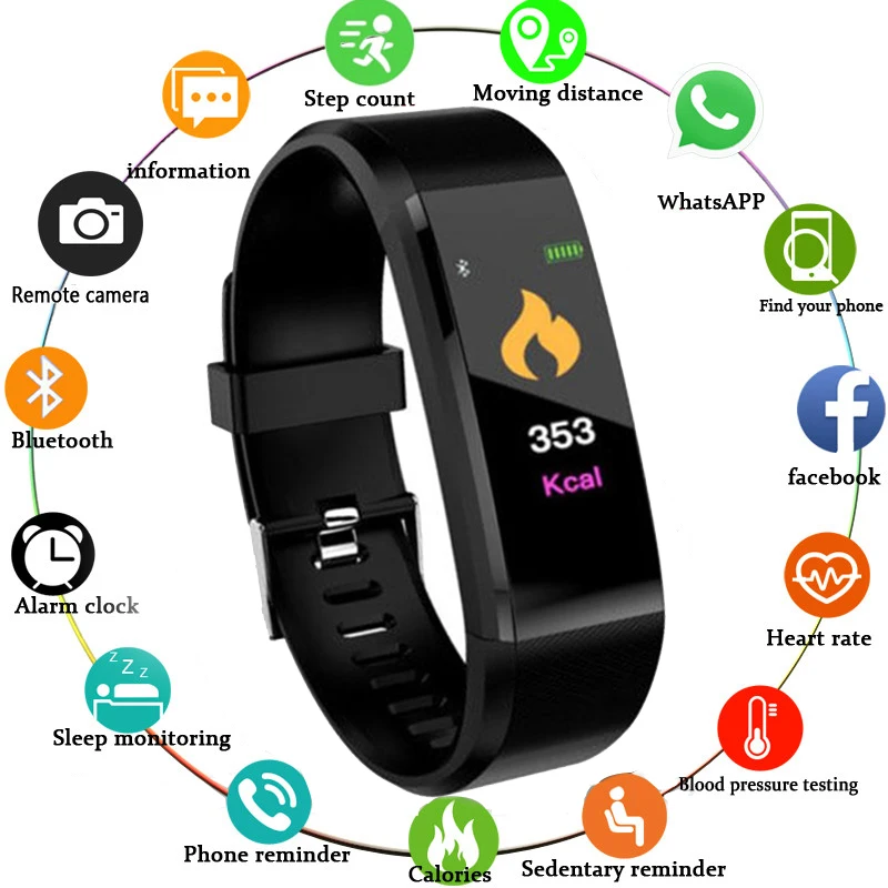 Новый Smart Браслет Для мужчин женщин монитор сердечного ритма крови Давление