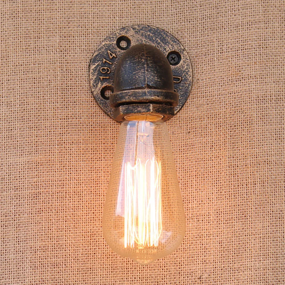 Винтажный настенный ретро светильник в стиле лофт металлическая водопроводная