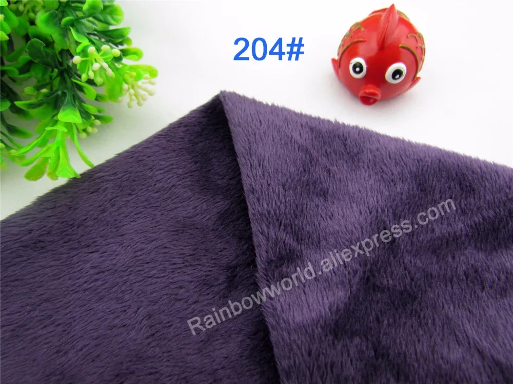 204 # темно-фиолетовая супермягкая бархатная ткань флис из микрофибры velboa высота