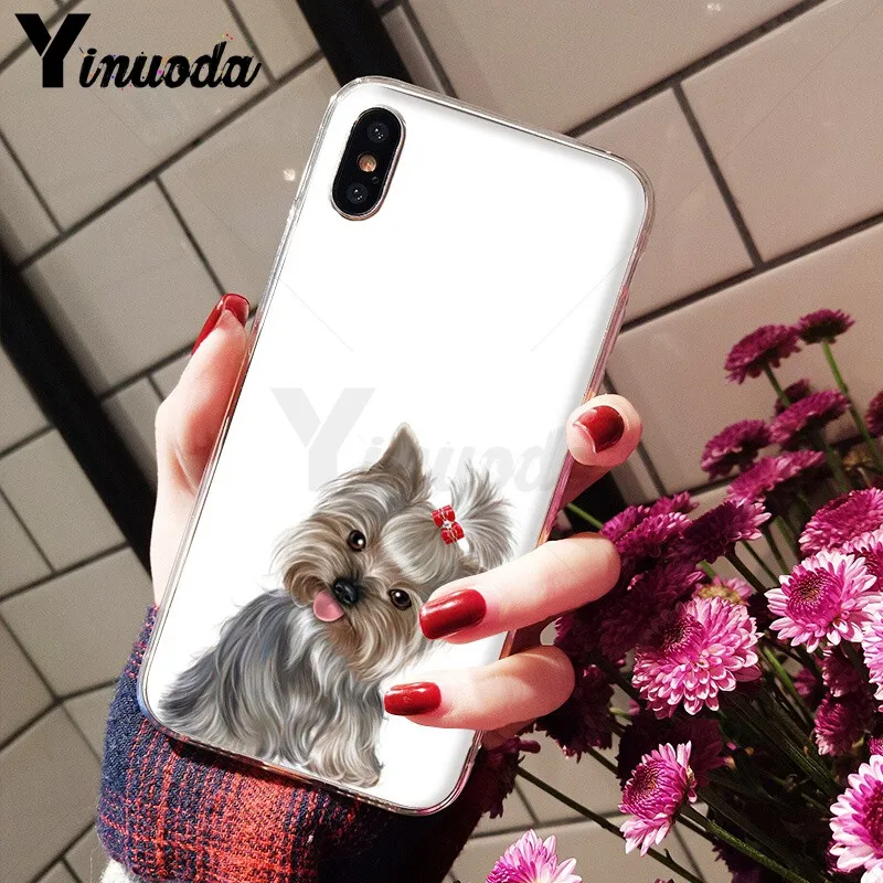 Умный чехол Yinuoda йоркширского терьера для iPhone 8 7 6 6S Plus 5 5S SE XR X XS MAX|Чехлы-накладки| |