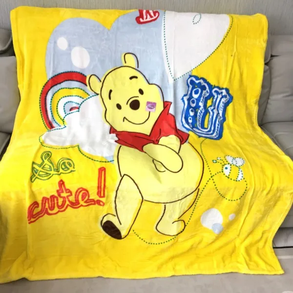 Winnie 850g Дисней мультфильм Винни мягкие фланелевые вязаные одеяло пледы для детей на кровать диван 150X200 см - Цвет: Winnie 850g