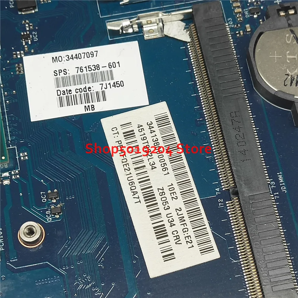 Материнская плата для ноутбука HP 15-R 15R 250 G3 250-G3 SR0N9 i3-3217U 761538-601 761538-001 ZS050 LA-A999P 761538-501 |
