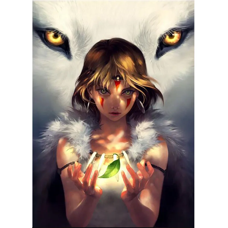 8682 5D Diy Diamond Painting Anime Princess Cross Stitch Full Diamond Embroidery Kits Fantasy Art Picture Diamond Mosaic Home Decor - Цвет: 8682