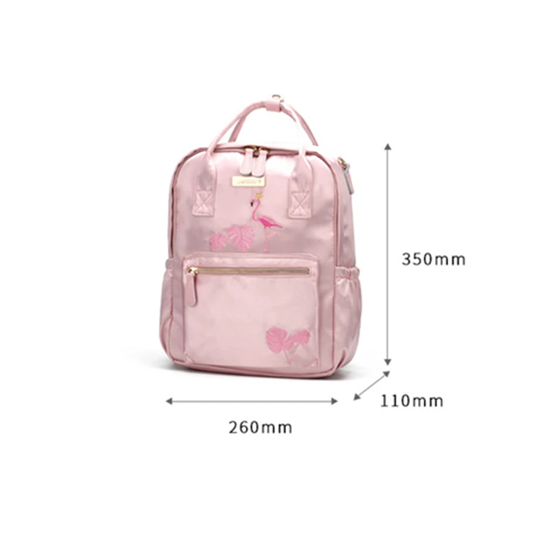 Pearlescent Fabric Mom Backpack Baby Diaper Bag Embroidery Pattern Maternity Nappy Organizer For Mommy Travel | Мать и ребенок