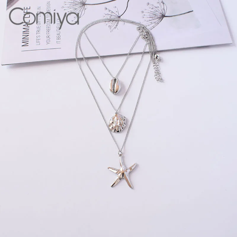 Женское многослойное ожерелье Comiya из сплава цинка в стиле стимпанк корейское