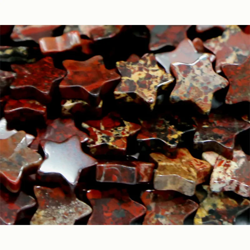 Wholesale Natural Red BRECCIATED Jasper Flat Star Shape Loose Small Beads 4-10mm Fit Jewelry DIY Necklace or Bracelet 15&quot 03081 |