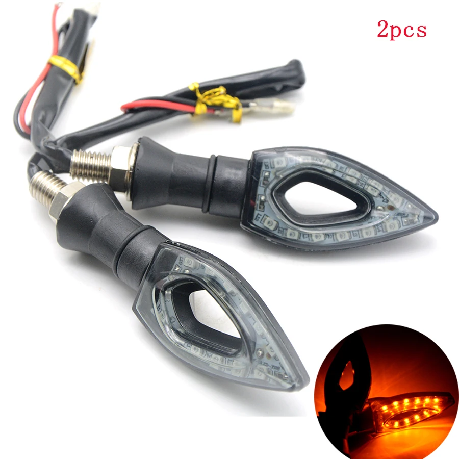 for bmw 2Pcs Flashing Motorcycle LED Turn Signal Light High quality 12 Led Indicator Dual Color Blue&ampAmber Blinker |