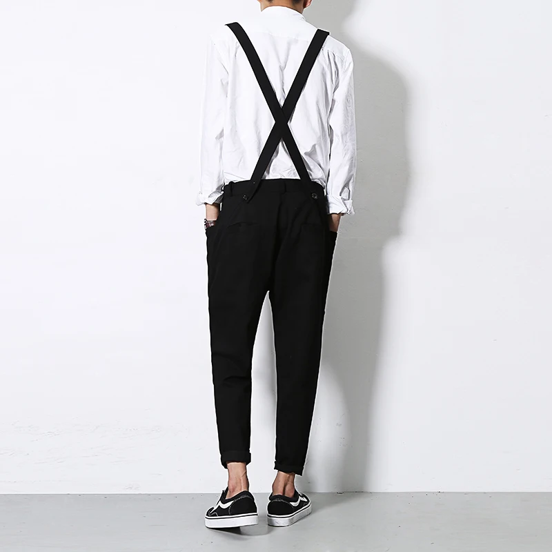 Мода 2017 г. черный комбинезон цвета хаки Для мужчин Повседневное Брюки карго плюс