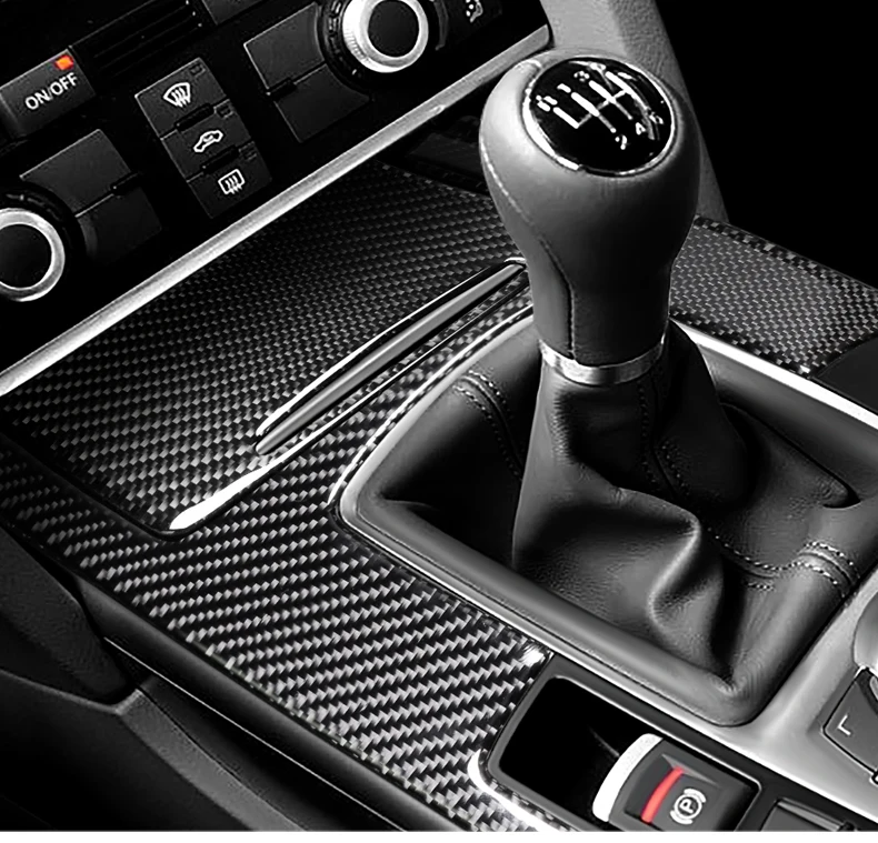 Для Audi A6 c5 c6 аксессуары для салона автомобиля литье наклейки из углеродного волокна центральный контроль переключения передач панель накладка наклейки