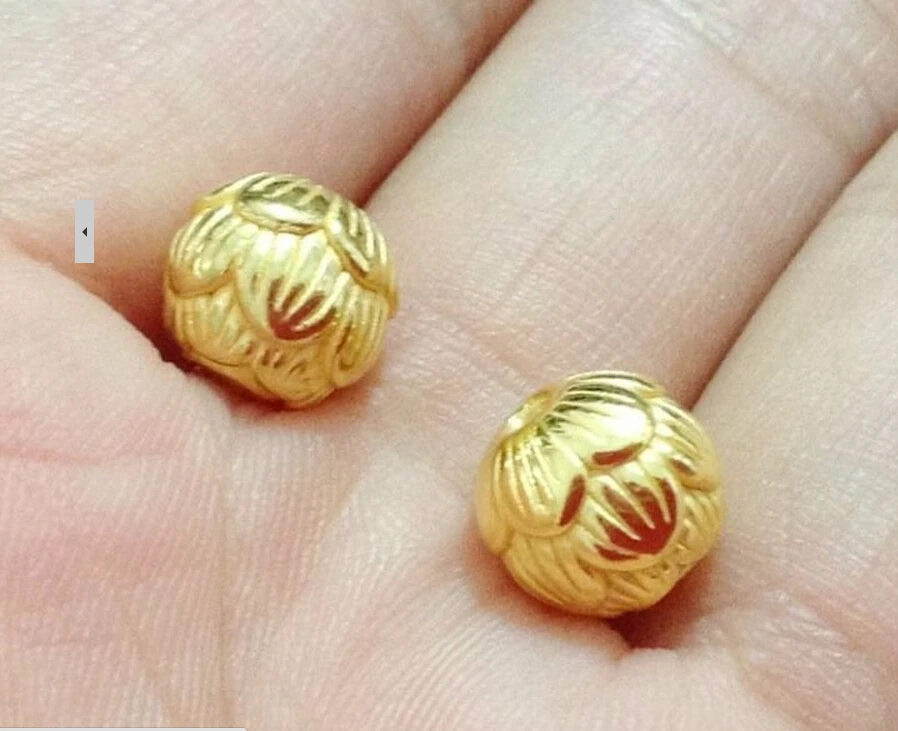 

Luxury Fashion 1pcs Pure 24K Yellow Gold Pendant / 3D Carved Elegant Lotus Pendant 0.7g