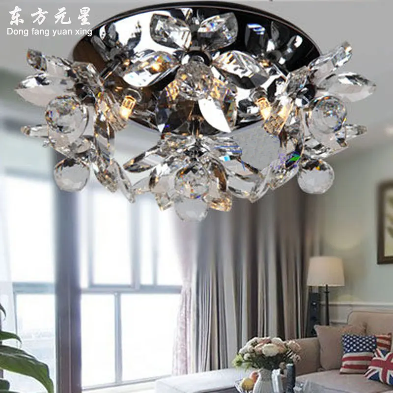 crystal ceiling light LED lamp flower indoor lighting living room bedroom dining decoration lustre | Лампы и освещение