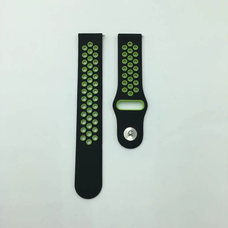 black green Сменный силиконовый ремешок для Huami Amazfit Bip BIT PACE Lite Youth 20 мм спортивные Ремешки для наручных часов для Xiaomi amazfit bip - Цвет: black green
