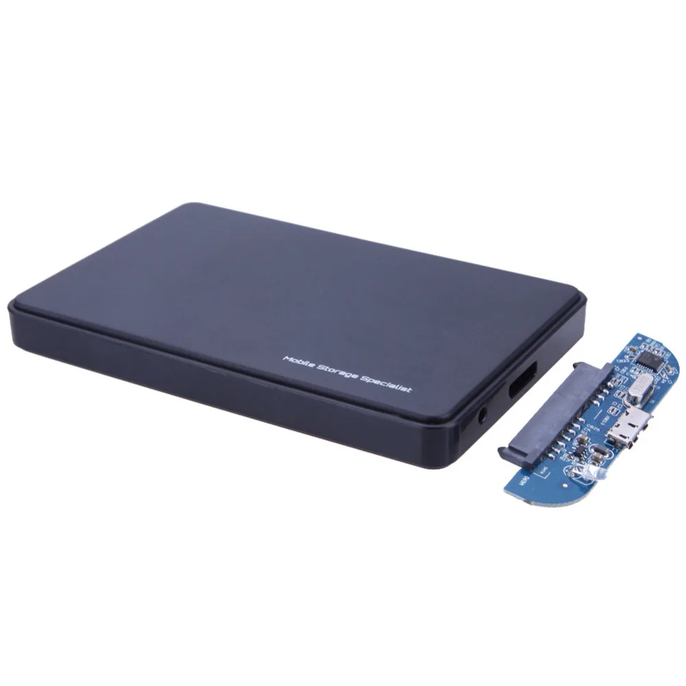 2 ТБ HDD чехол USB 3,0 на SATA HDD Box Корпус для внешнего жесткого диска черный чехол без винтов Универсальный жесткий диск x для ПК и Mac OS