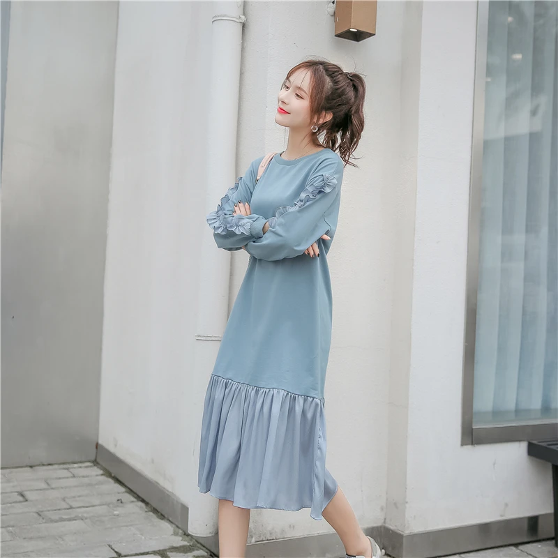 2018 Новое поступление повседневные летние платья с круглым вырезом модная