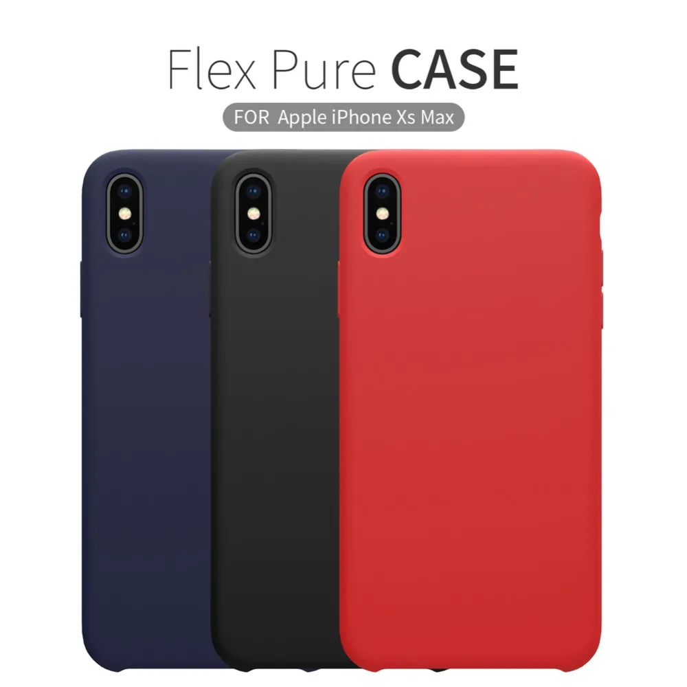 Гибкий чехол для Iphone XS Max Nillkin мягкие силиконовые чехлы с защитой от пальцев