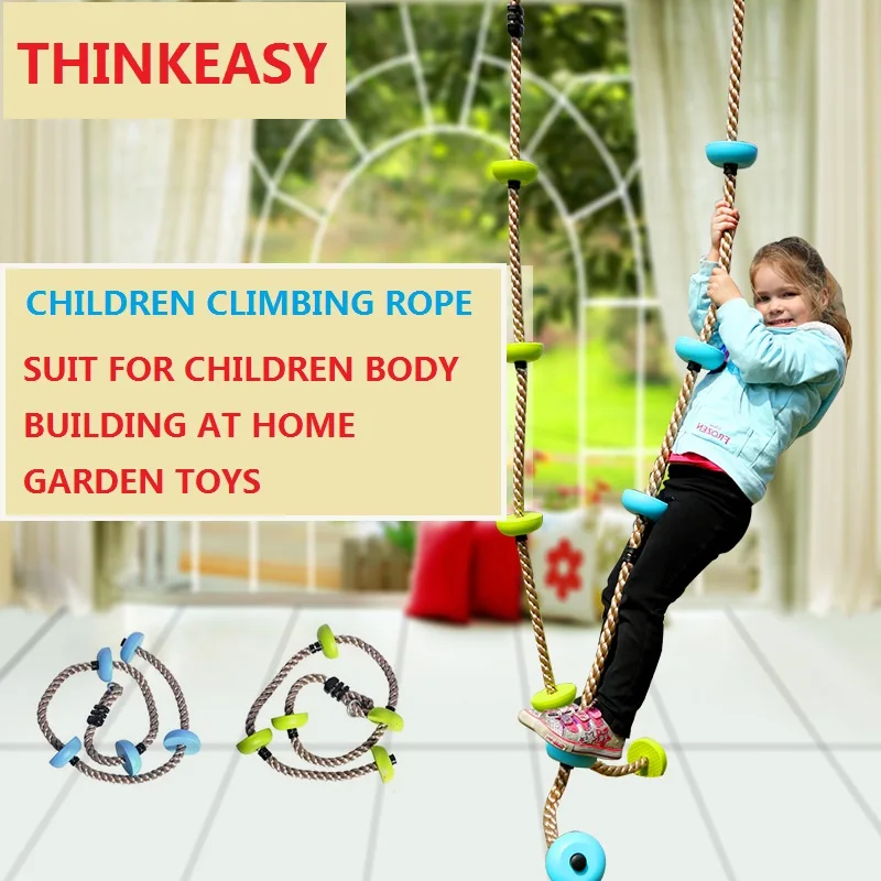 

Children Kids Five Knotted Disc Climbing PP Rope Baby Garden Playground Backyard Outdoor Swing Games Equipment Toys