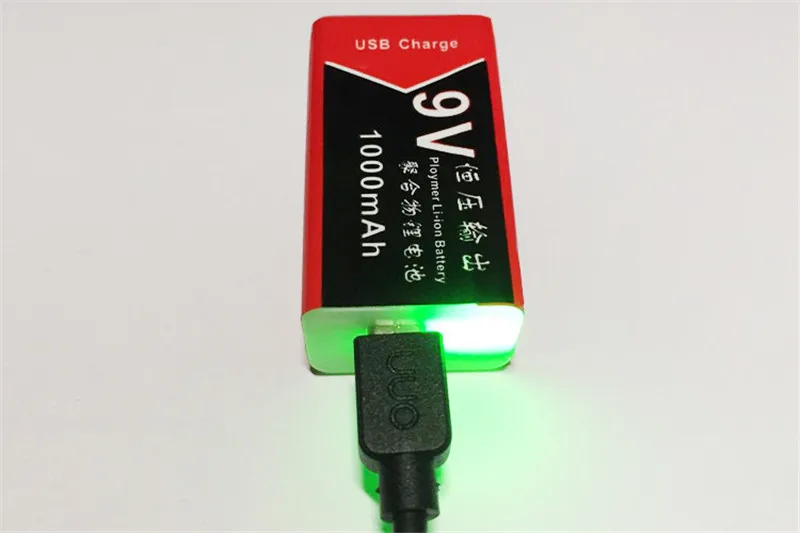 1 шт 9V Батарея 1000 мАч micro USB Перезаряжаемые Lipo Батарея|Перезаряжаемые батареи| |