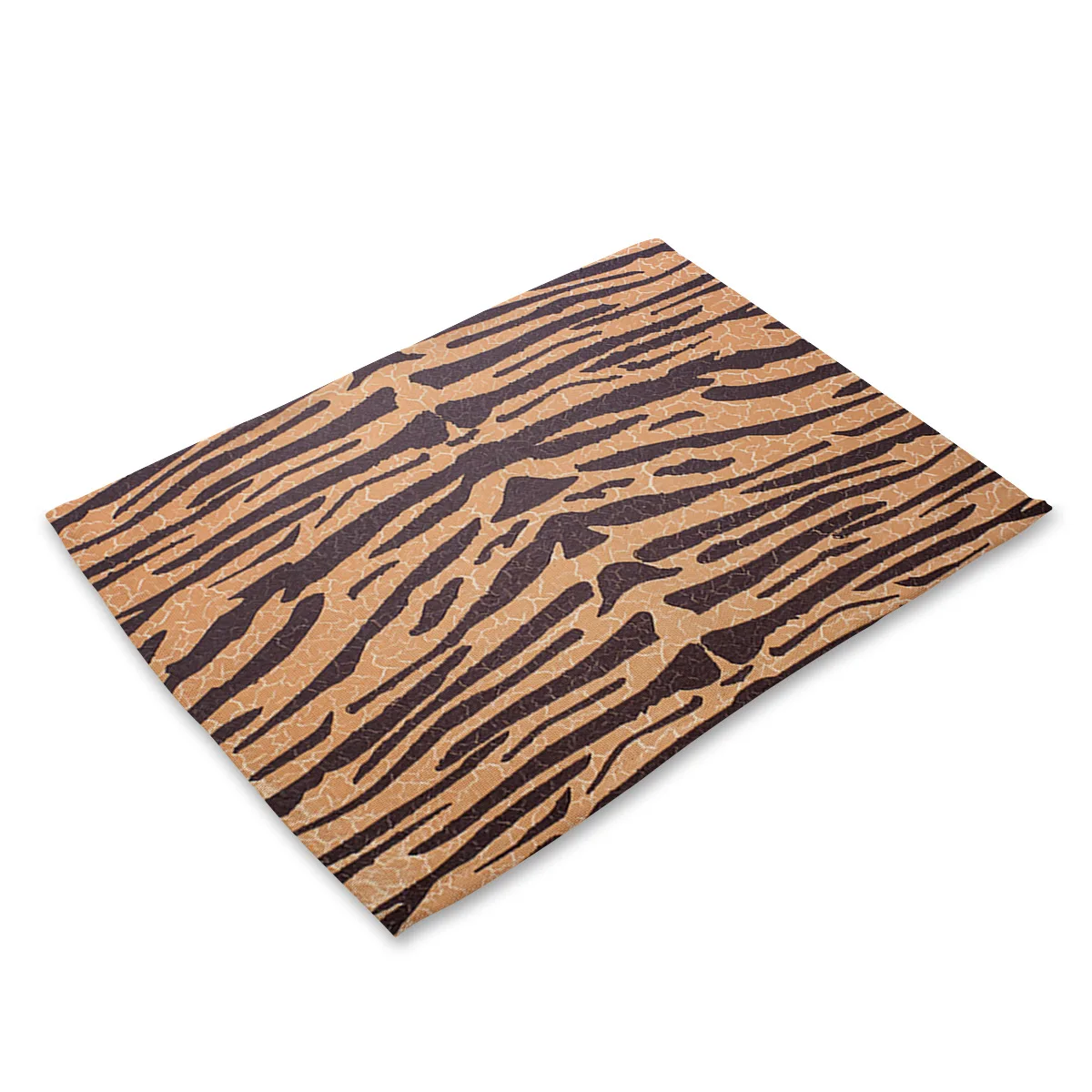10 Tiger Print Животный принт, стильные подставки для напитков, настольные Коврики для обеденного стола, столовые приборы, павлин, перо, леопард, змеиная кожа, Зебра, тигр, узор - Цвет: 10 Tiger Print