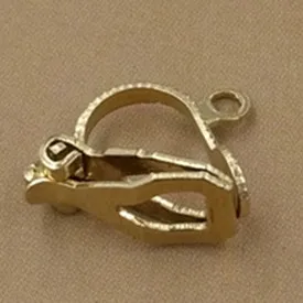 Raw Brass BoYuTe 100 шт, 6 цветов, 12 мм, металлические латунные клипсы для ушей без проколов, с петлей, сделай сам, серьги, аксессуары для ювелирных изделий - Цвет: Raw Brass
