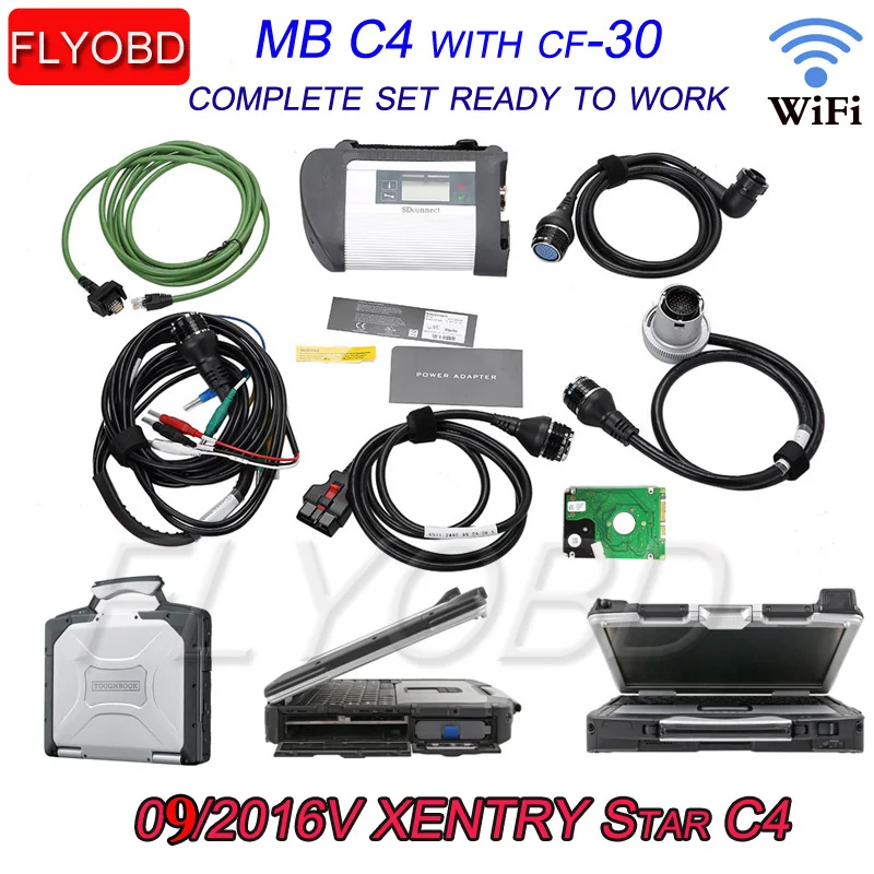 

MB STAR C4 Latest version 03/2021 MB SD Connect C4 Diagnosis Tool with Super Military CF-30 Laptop & Suitcase Ready to Use