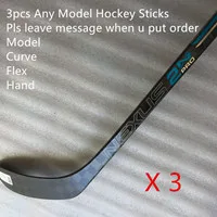 3pcs hockey sticks Хоккейная клюшка, опт, 3 шт./лот, различные модели, кривая, гибкая, углеродная хоккейная клюшка,, пользовательское имя игрока - Цвет: 3pcs hockey sticks