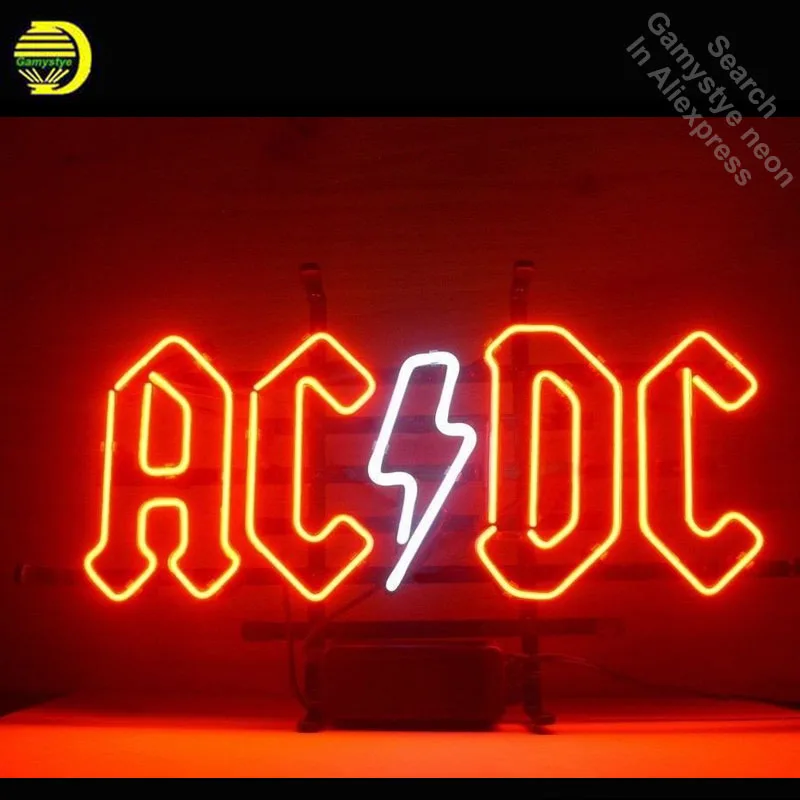 

Neon Sign for Ac Dc Pinball Neon Tube sign handcraft Commercial window Neon Flashlight sign Decorate Beer Bar pub Game Room Wall