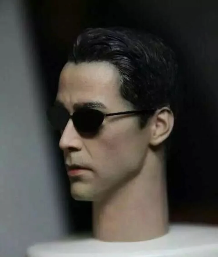 Настраиваемые весы 1/6 матрица Keanu Reeves Neo Head Sculpt w/солнцезащитные очки для коллекции