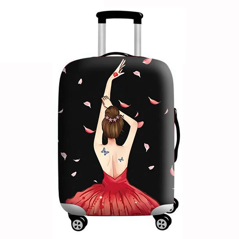 C Luggage cover LXHYSJ 3D платье принцессы эластичный чехол для багажа чемодан пылезащитный чехол подходит для 18-32 дюймов чемодан тележка чехол пылезащитный чехол - Цвет: C Luggage cover