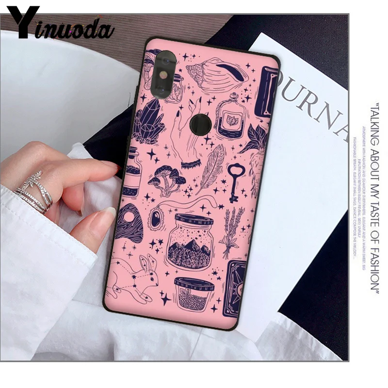 Мягкий черный Чехол Yinuoda Girly Pastel Witch Goth для телефона Xiaomi Mi 6 Mix2 Mix2S Note3 8 8SE Redmi 5 5Plus Note4