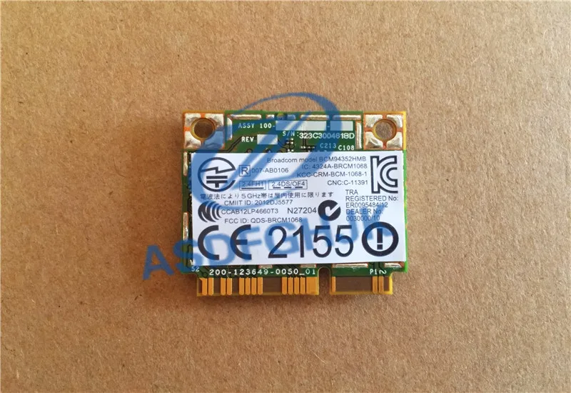 Для Dell Wireless DW1550 Precision M4800 WiFi Card Bluetooth 4 0 H TVFF3 0TVFF3 CN 100% Test ok| |