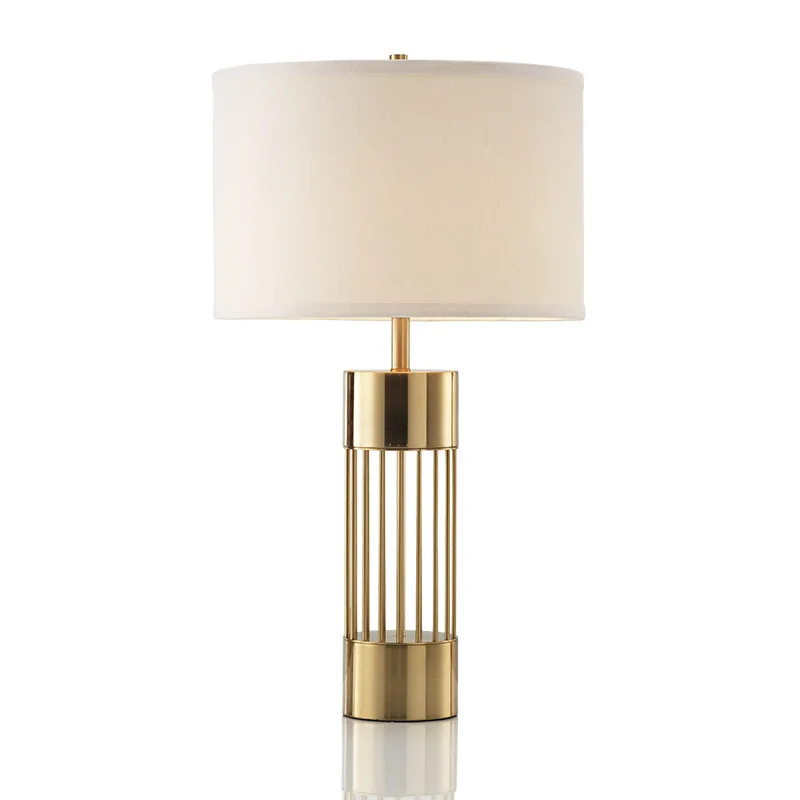 

Modern Table Lamp Metal Base Fabric Shade Desk Lamp for Hotel Living Room Study Family Bedroom Bedside Table Lighting TA095